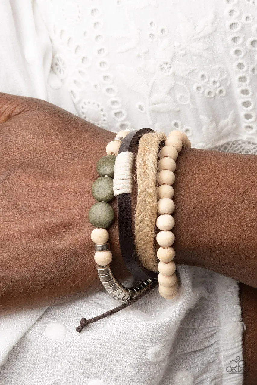 DRIFTER Away Green Paparazzi Bracelet