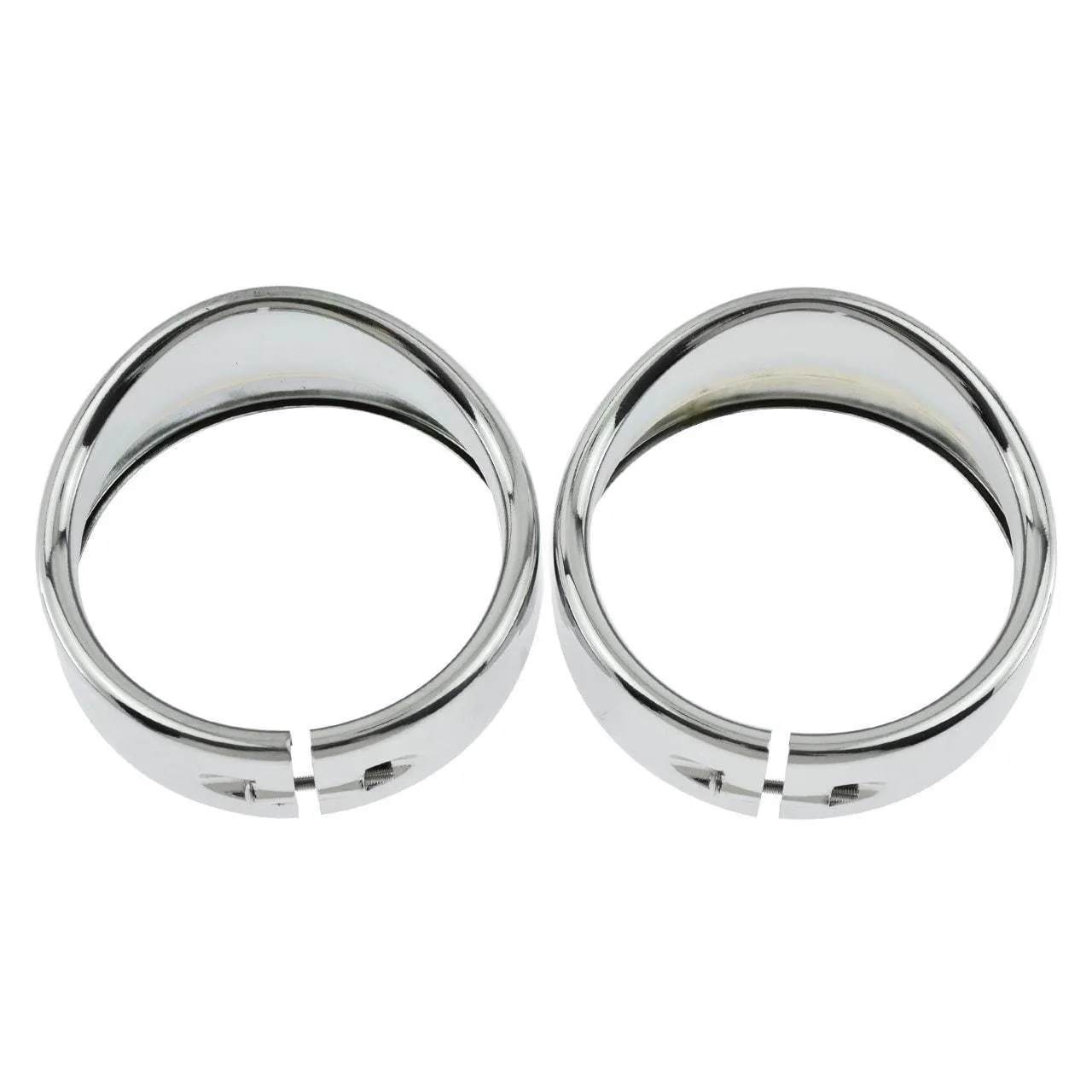 Eagle Lights Motorcycle 4.5" 4 1/2 LED Auxiliary Light Visor Style Passing Lamp Trim Ring For Harley