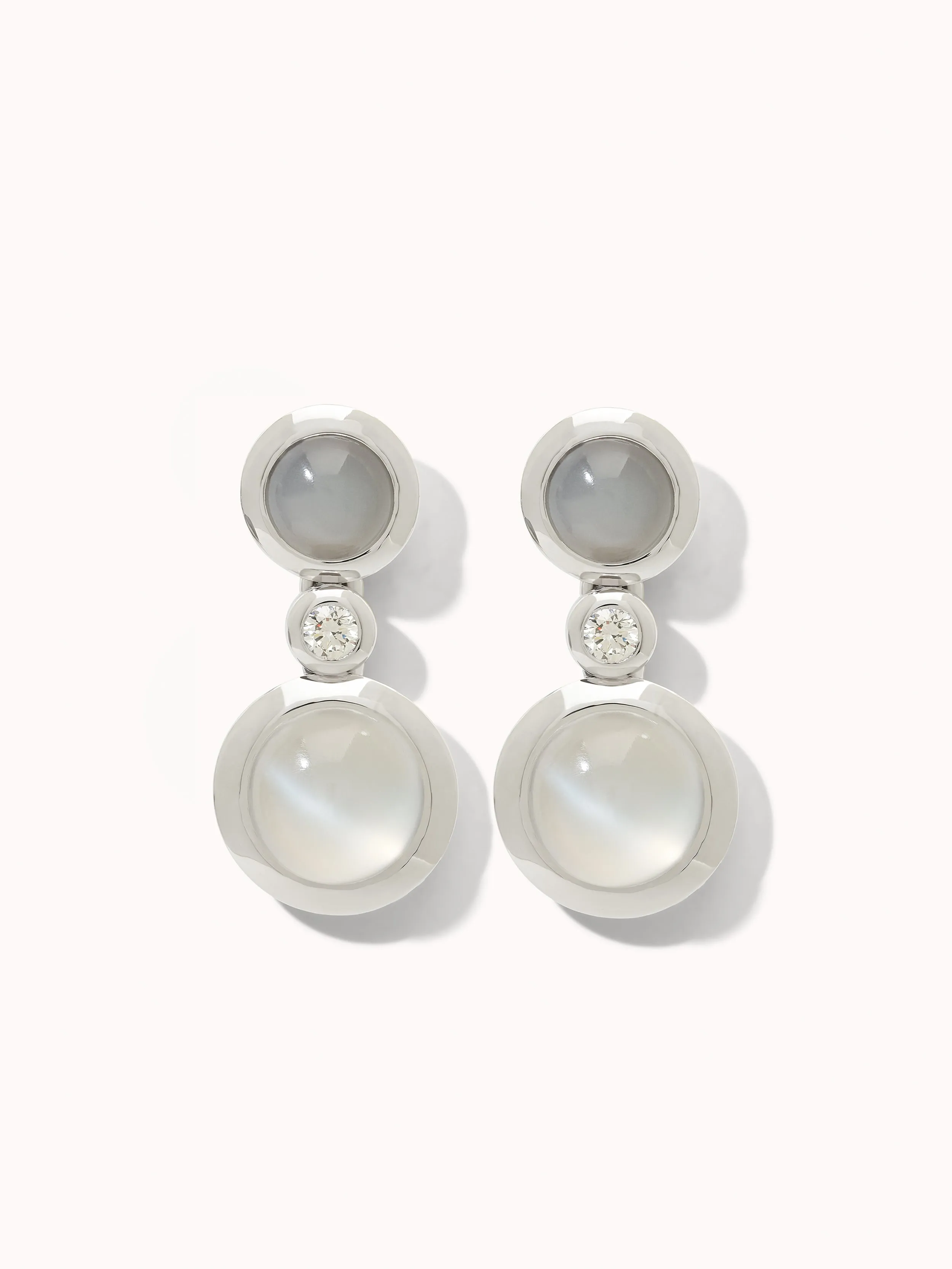 Earrings BOUTON 2 Cabochons 'Cashmere' / Classic 'Cashmere' / Classic