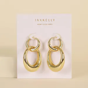 Earrings | Gold Hoop Coupled | JaxKelly