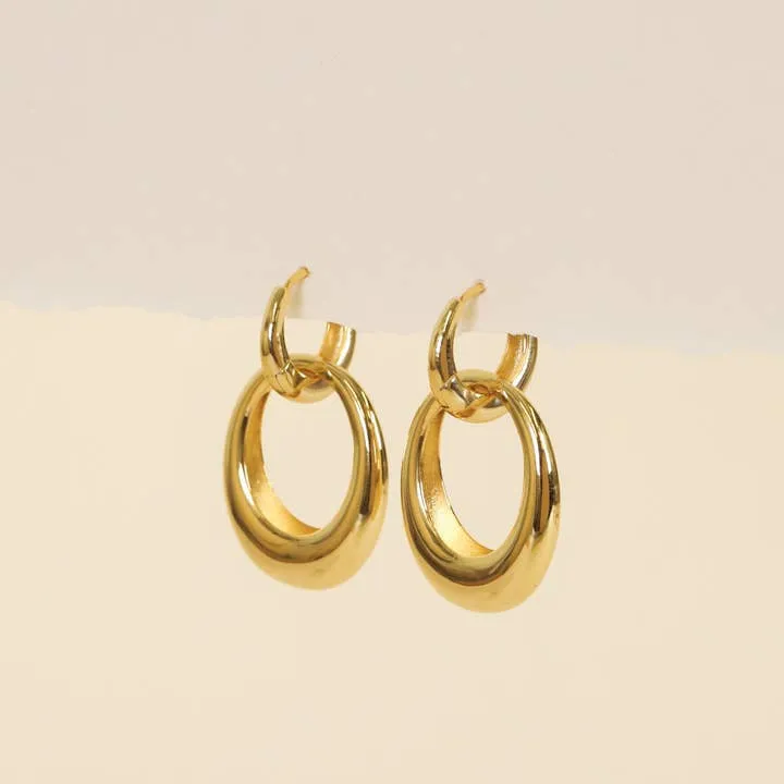Earrings | Gold Hoop Coupled | JaxKelly