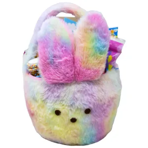 Easter Peeps Rainbow Pastel Bunny Basket for Kids | Prefilled Easter Baskets