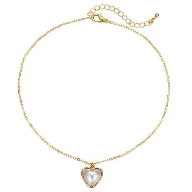 Elegant Flower Pearl Choker Necklace