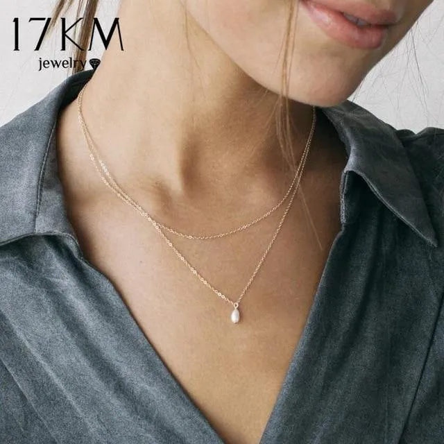 Elegant Flower Pearl Choker Necklace