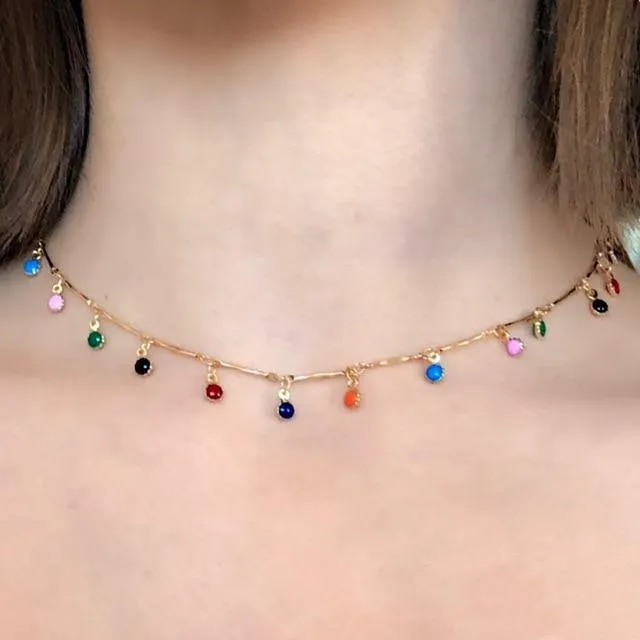 Elegant Flower Pearl Choker Necklace