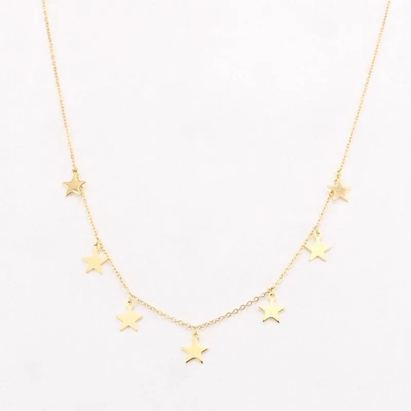 Elegant Non-Fading Luxury Stainless Steel Animal Butterfly Star Gold Necklace Amazing Women Choker Necklaces Pendants Femme Chain Jewelry Gifts