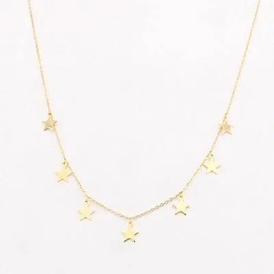 Elegant Non-Fading Luxury Stainless Steel Animal Butterfly Star Gold Necklace Amazing Women Choker Necklaces Pendants Femme Chain Jewelry Gifts