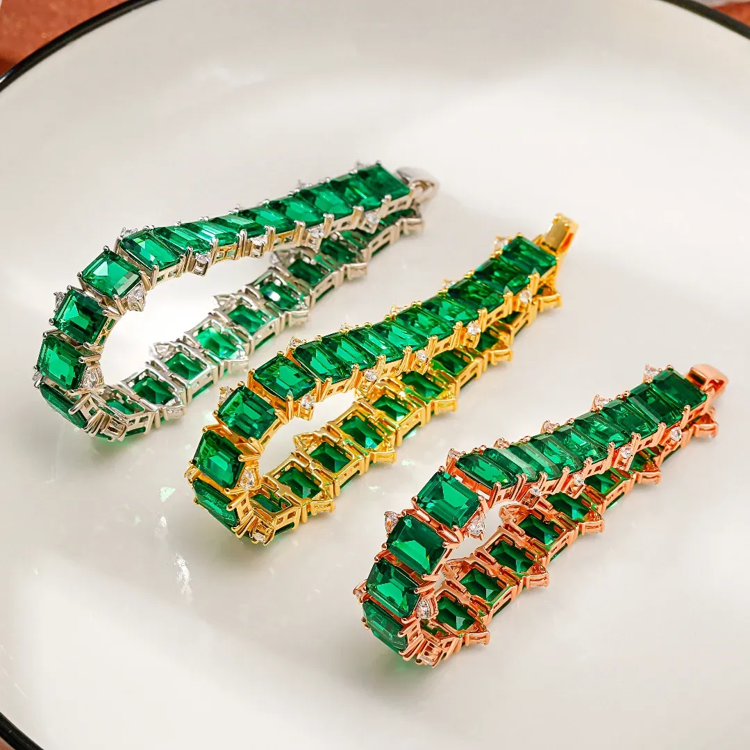 Emerald Bracelet The Earth Jewelry Set collection Designed by Tanin