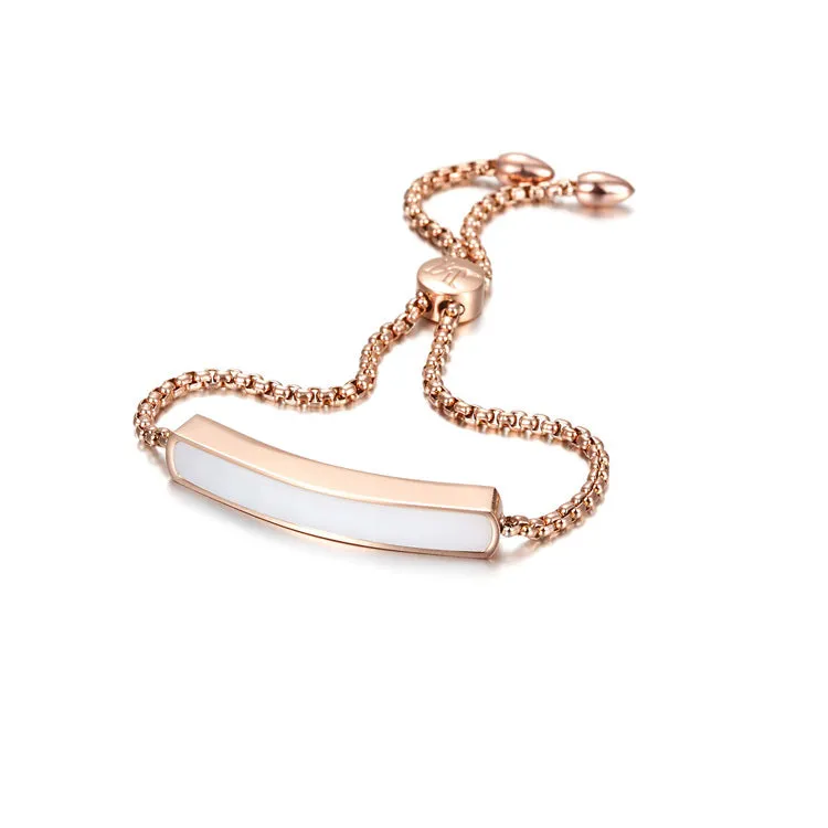 Engravable Linear Chain Bracelet