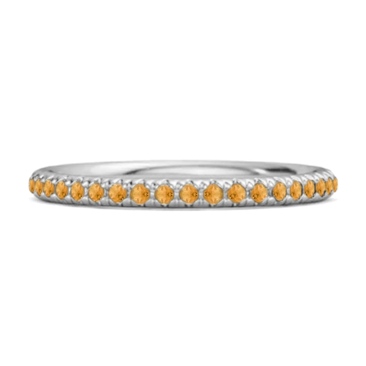 Eternity Collection Citrine Stackable Ring Gift Her 925 Silver