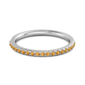 Eternity Collection Citrine Stackable Ring Gift Her 925 Silver