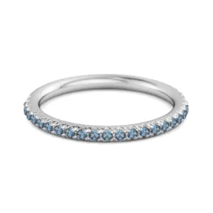Eternity Collection London Blue Topaz Stackable Ring Gift Her 925 Silver