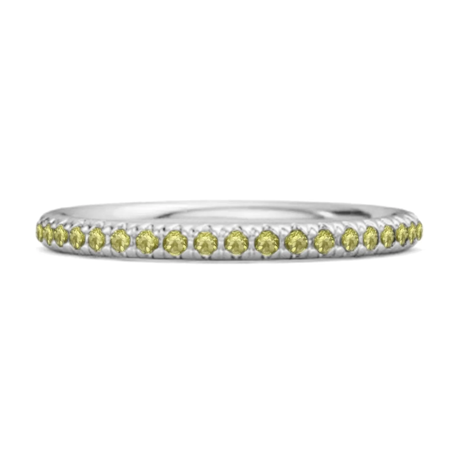 Eternity Collection Peridot Stackable Ring Gift Her 925 Silver