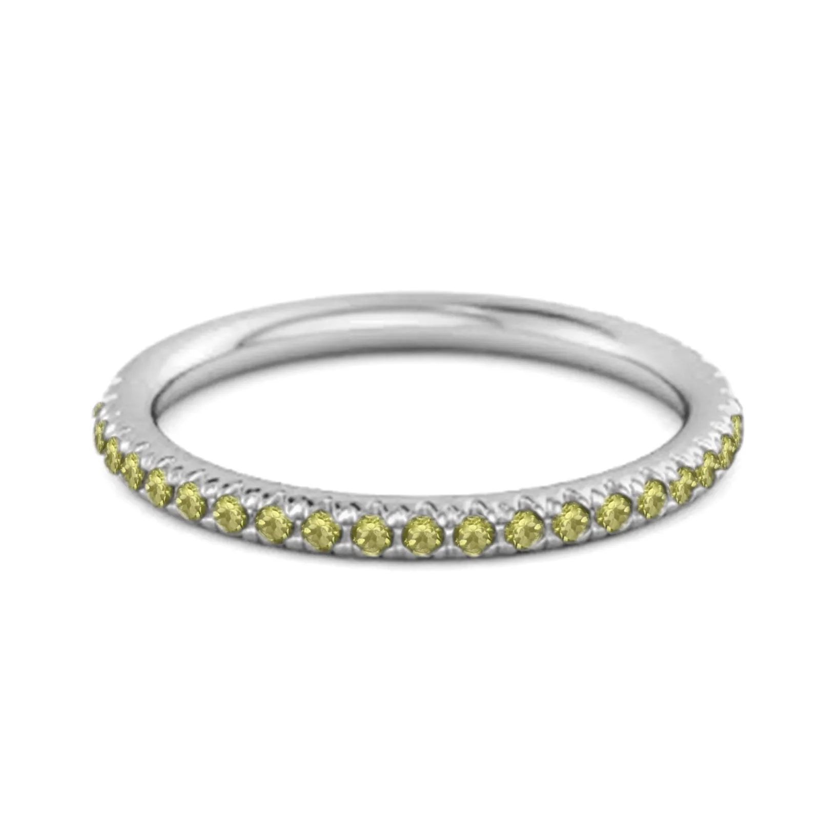 Eternity Collection Peridot Stackable Ring Gift Her 925 Silver