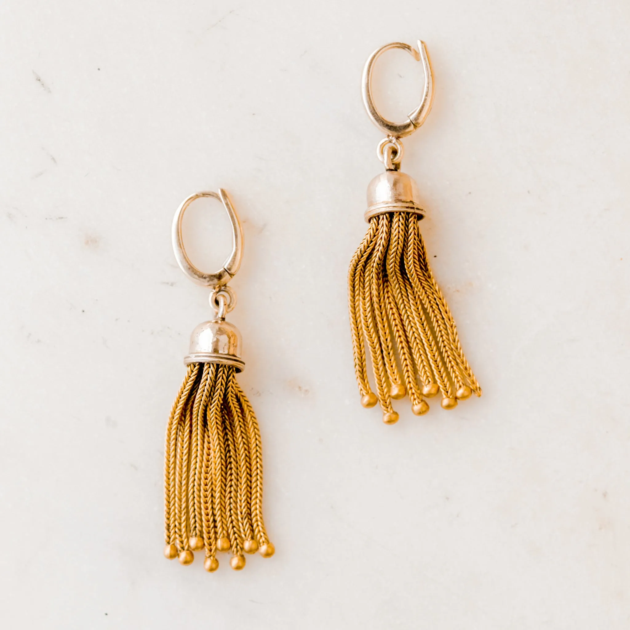 Ethel Gold Tassel Earrings