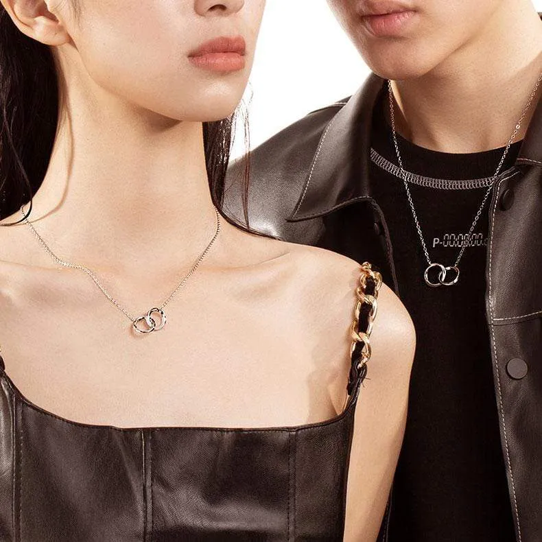 FANCIME "Connected" Mobius Matching Sterling Silver Necklace