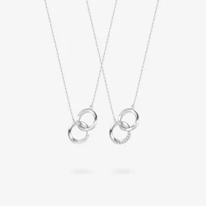 FANCIME "Connected" Mobius Matching Sterling Silver Necklace