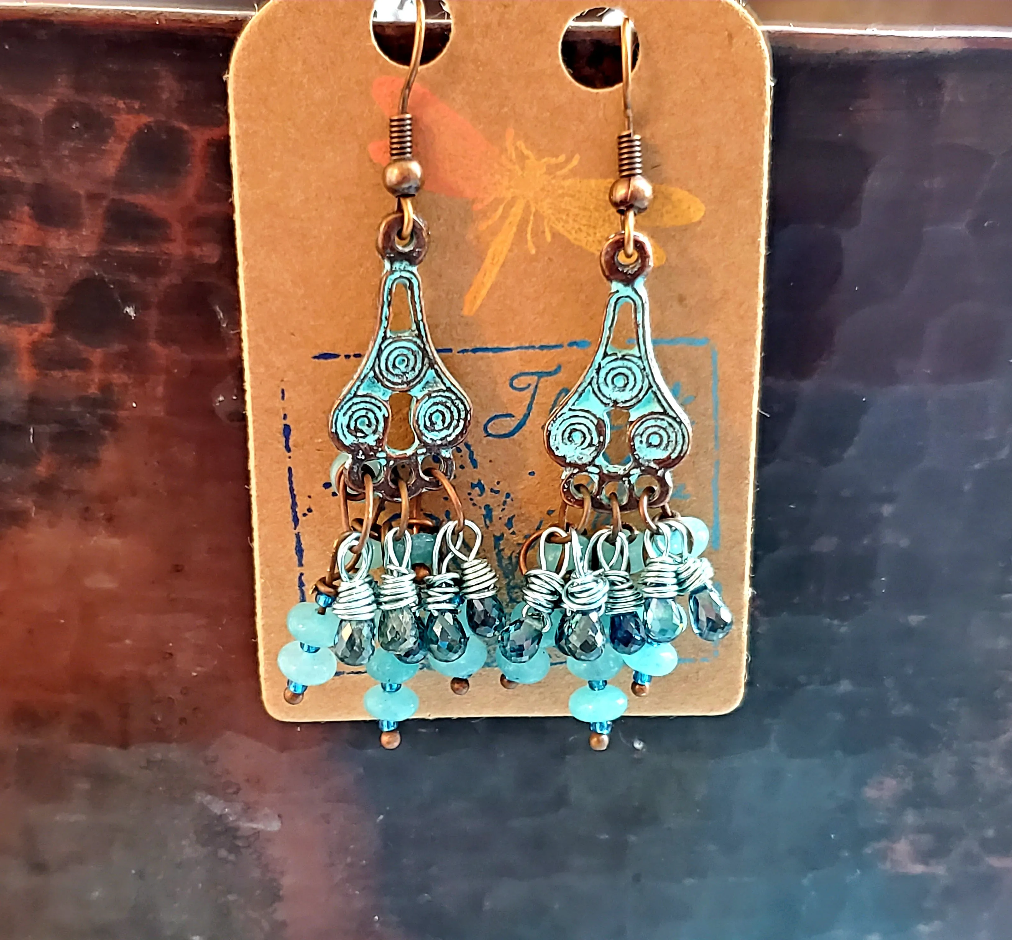 Fancy Bohemian Sapphire Earrings