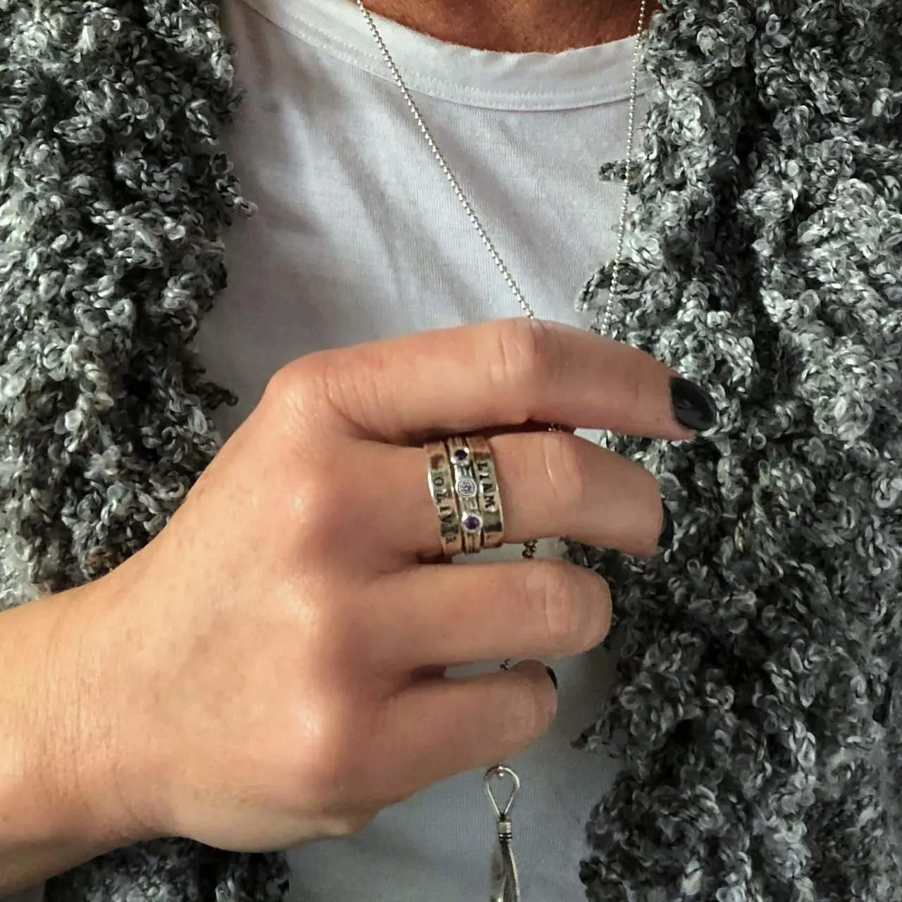 Five Stone Stack Ring