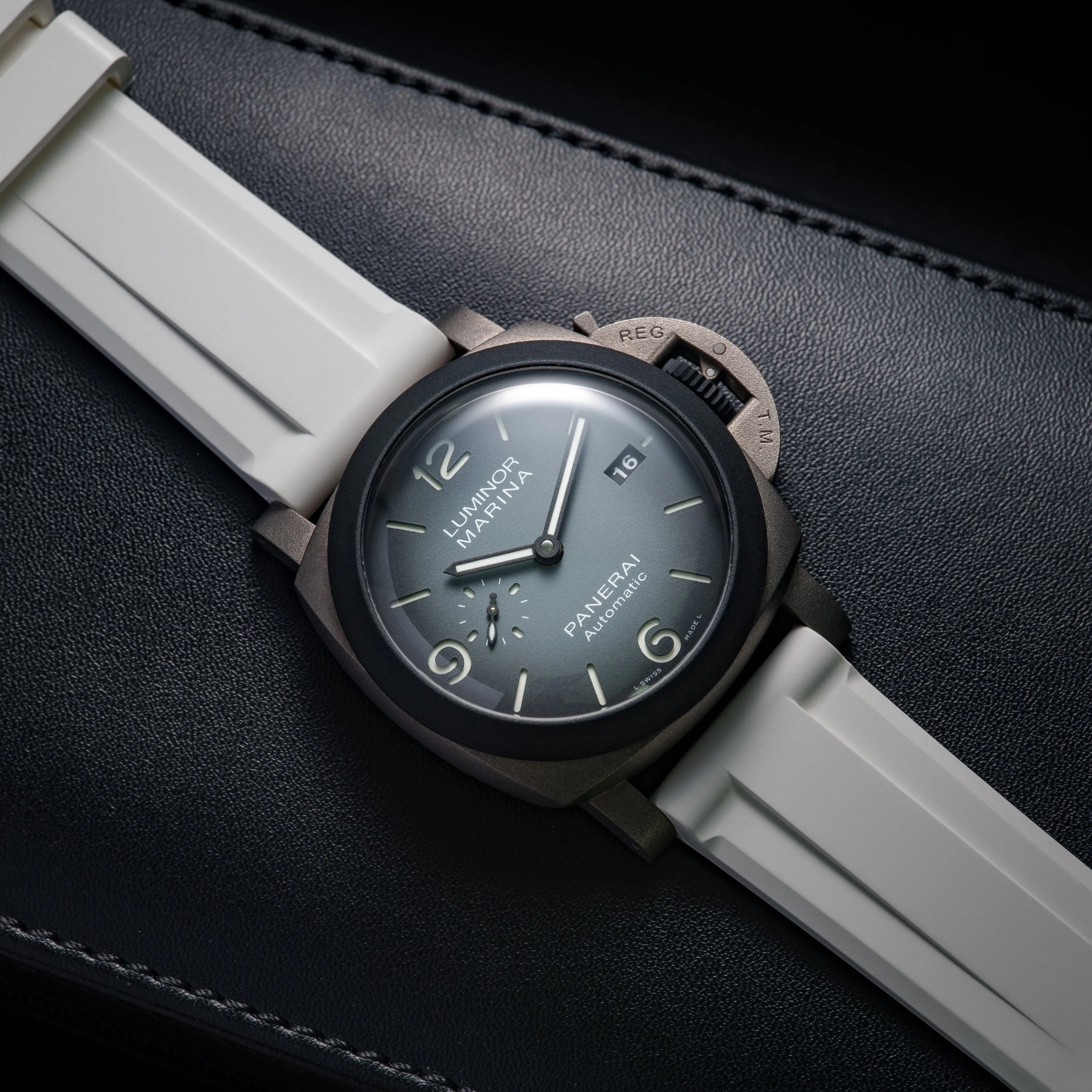 FKM Rubber Strap for Panerai Luminor - Polar White