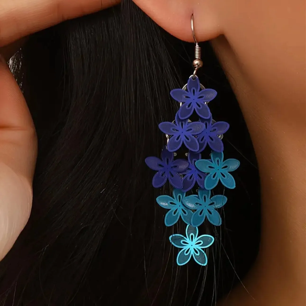 Flowers Purple Earrings