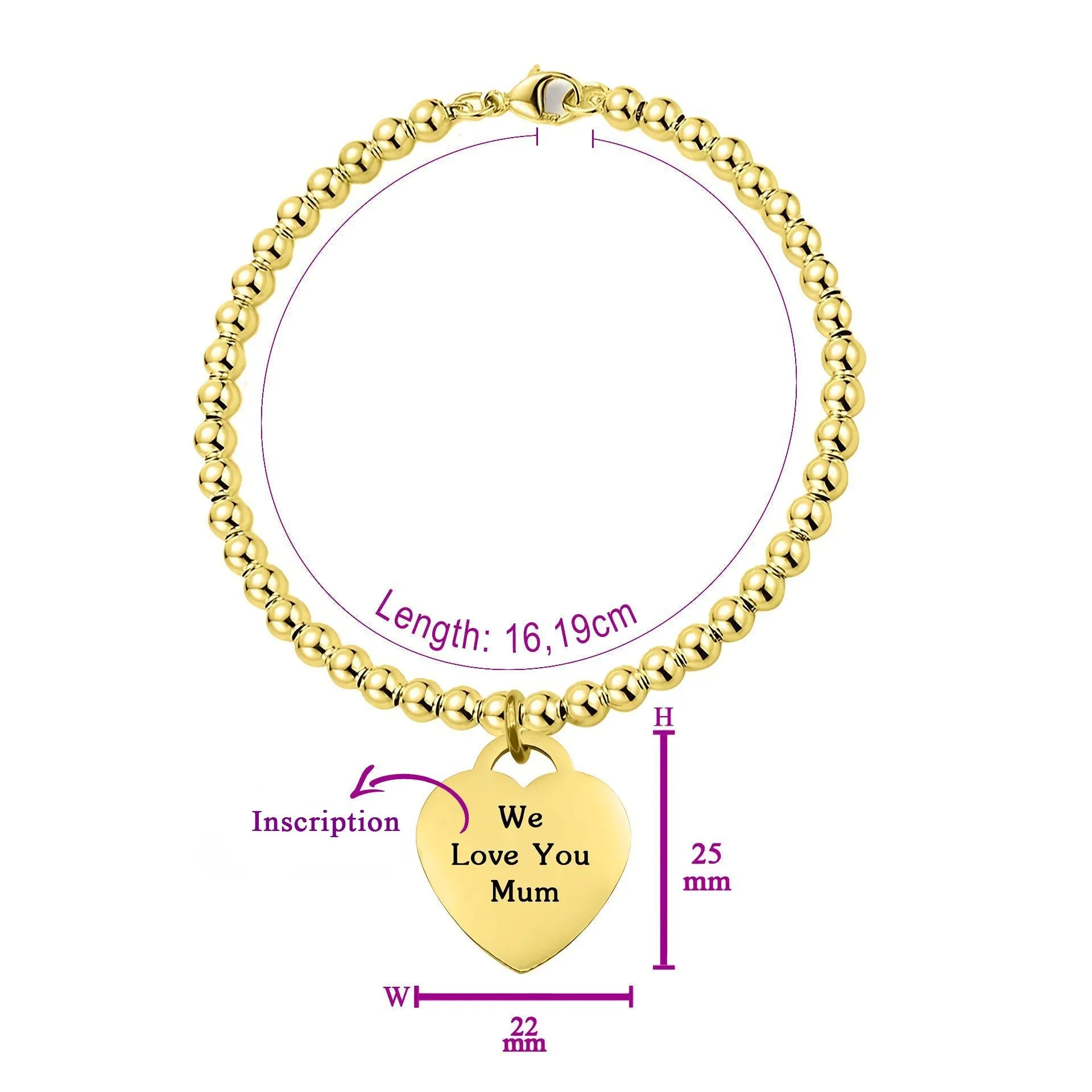 Forever In My Heart Charm Bracelet