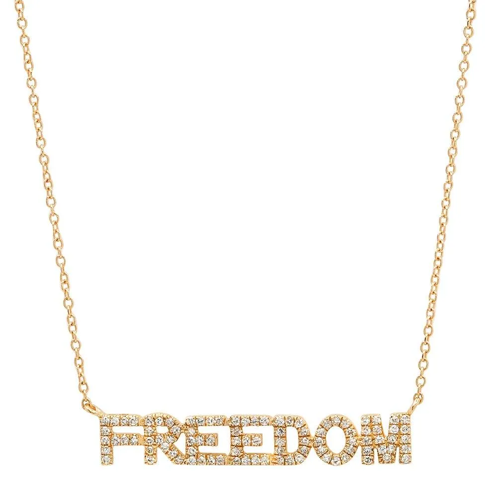 FREEDOM DIAMOND NECKLACE, GOLD