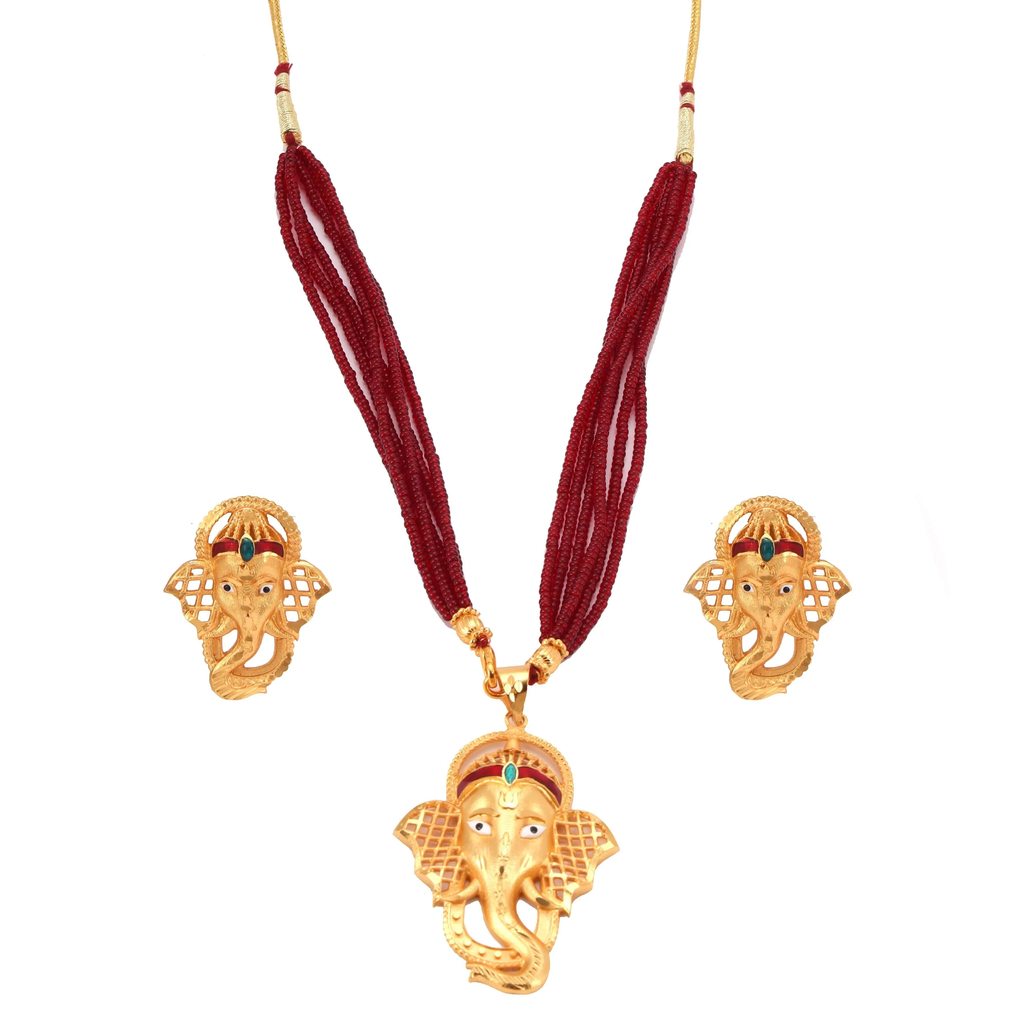 Ganapati - Locket With Matching Earrings