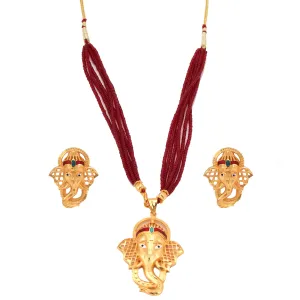 Ganapati - Locket With Matching Earrings