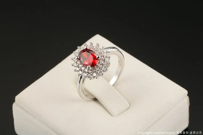 Garnet January Birthsone ring