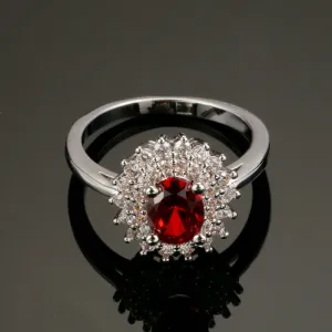 Garnet January Birthsone ring