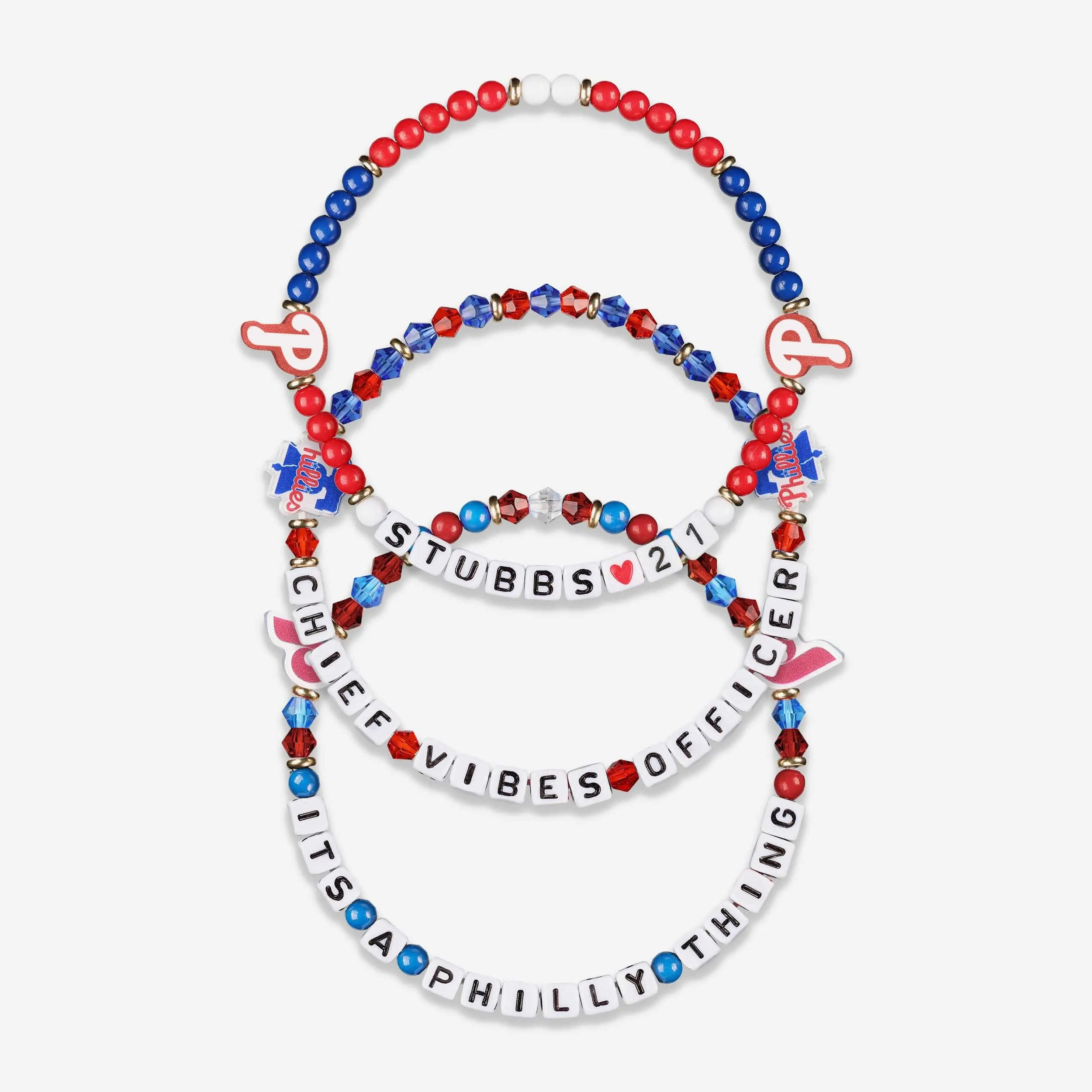Garrett Stubbs Philadelphia Phillies 3 Pack Player Friendship Bracelet