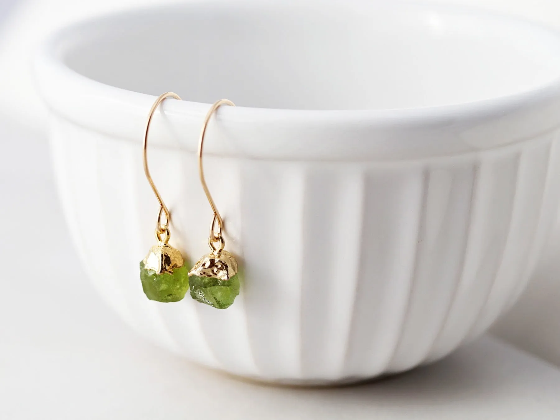 Gemstone Dangle Earrings (Hook)