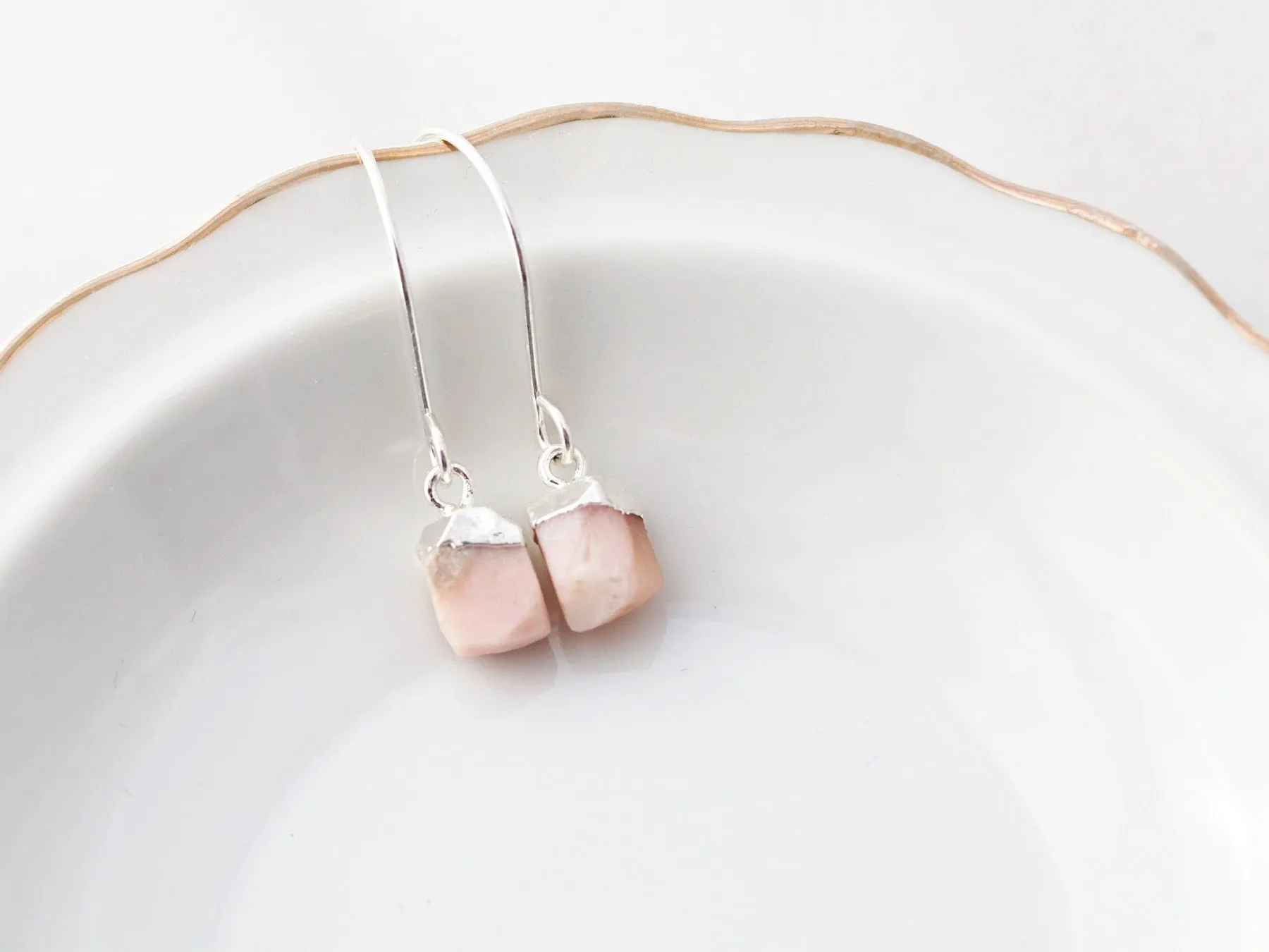 Gemstone Dangle Earrings (Hook)