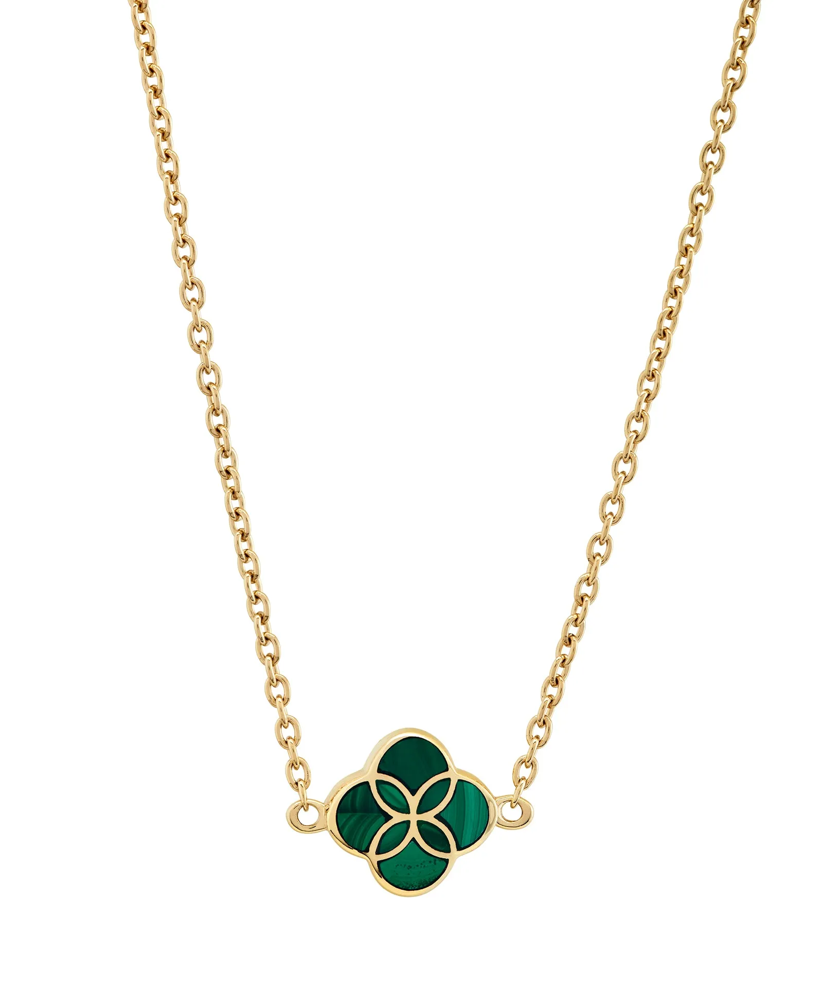 Gemstone Petal Gold Vermeil Sterling Silver Necklace