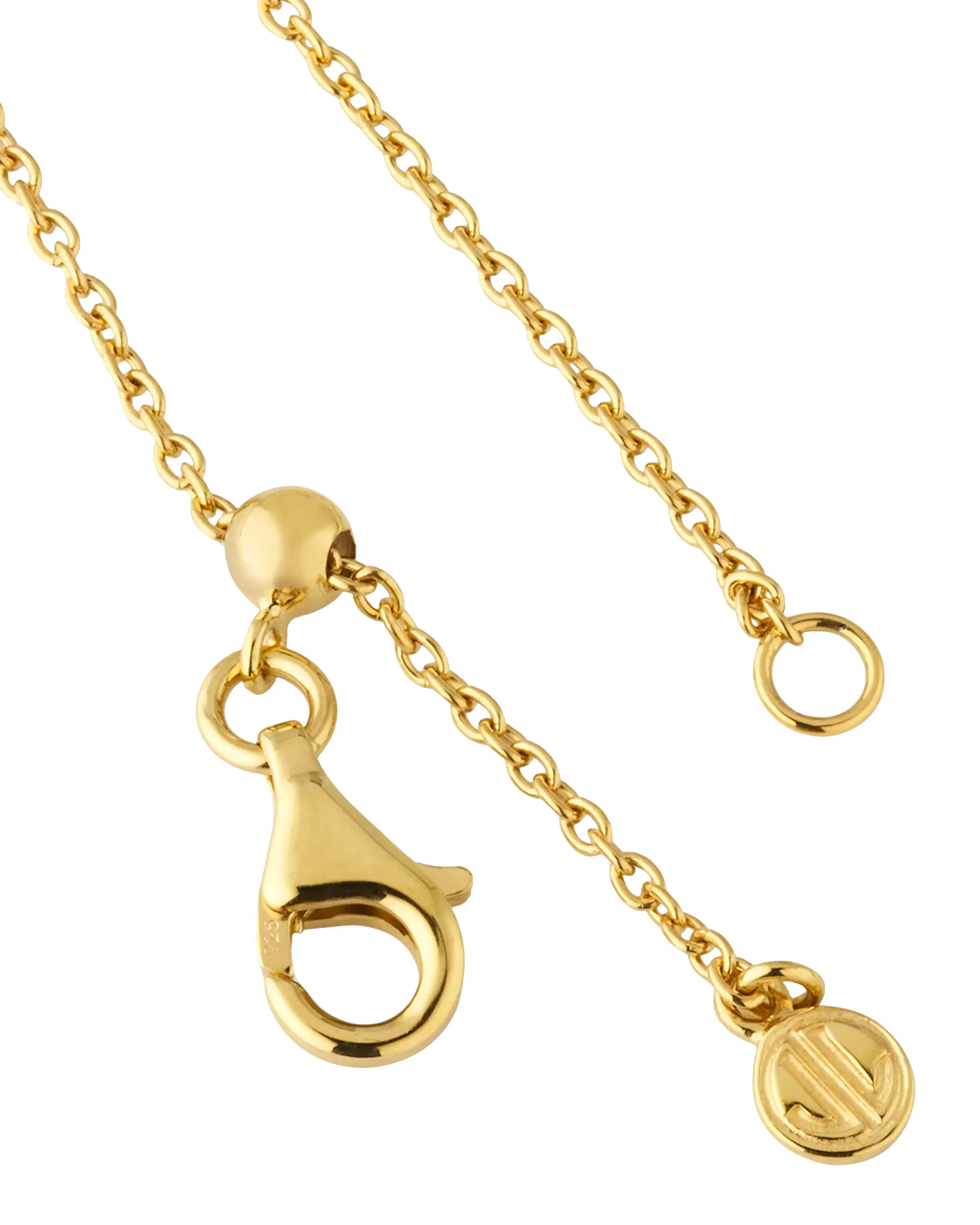 Gemstone Petal Gold Vermeil Sterling Silver Necklace