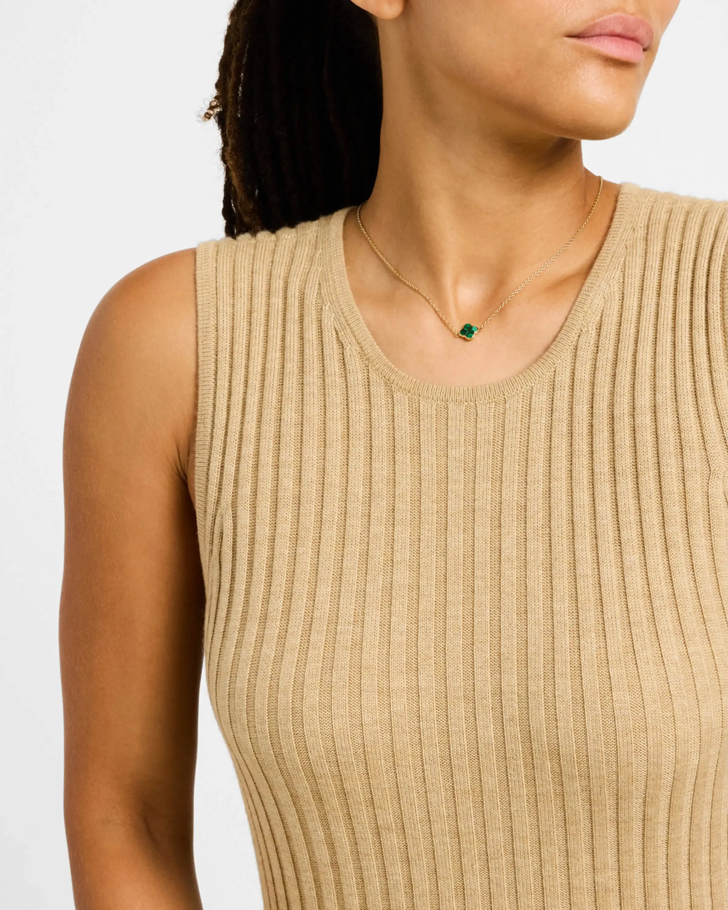 Gemstone Petal Gold Vermeil Sterling Silver Necklace