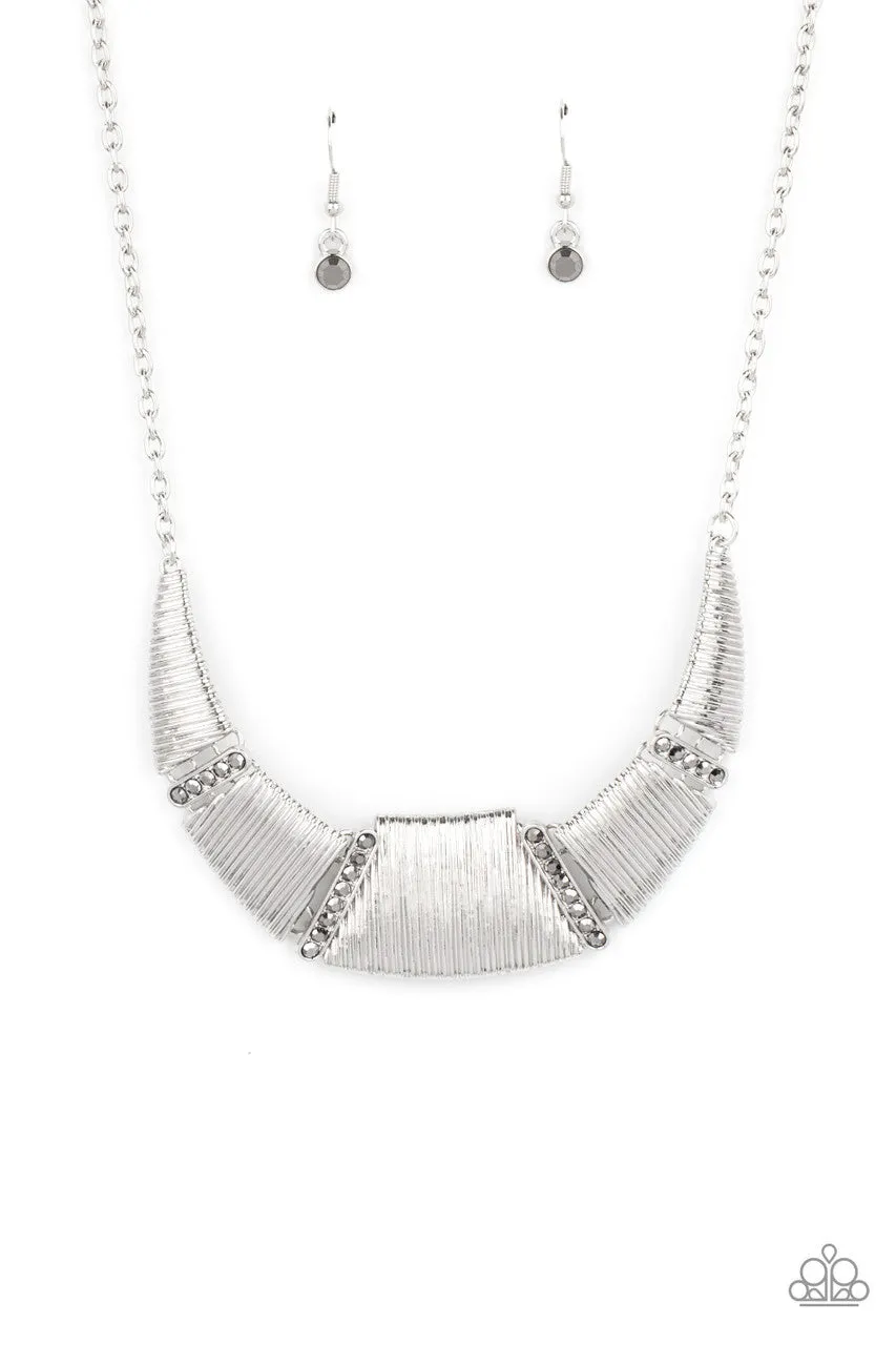 Going Through Phases Silver Paparazzi Necklace