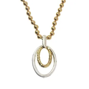 Gold and Silver Drop Necklace