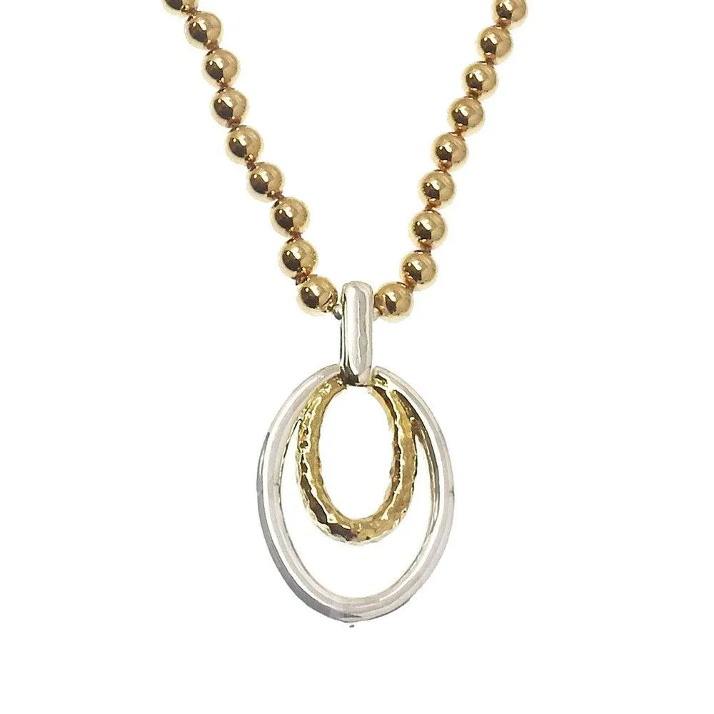 Gold and Silver Drop Necklace