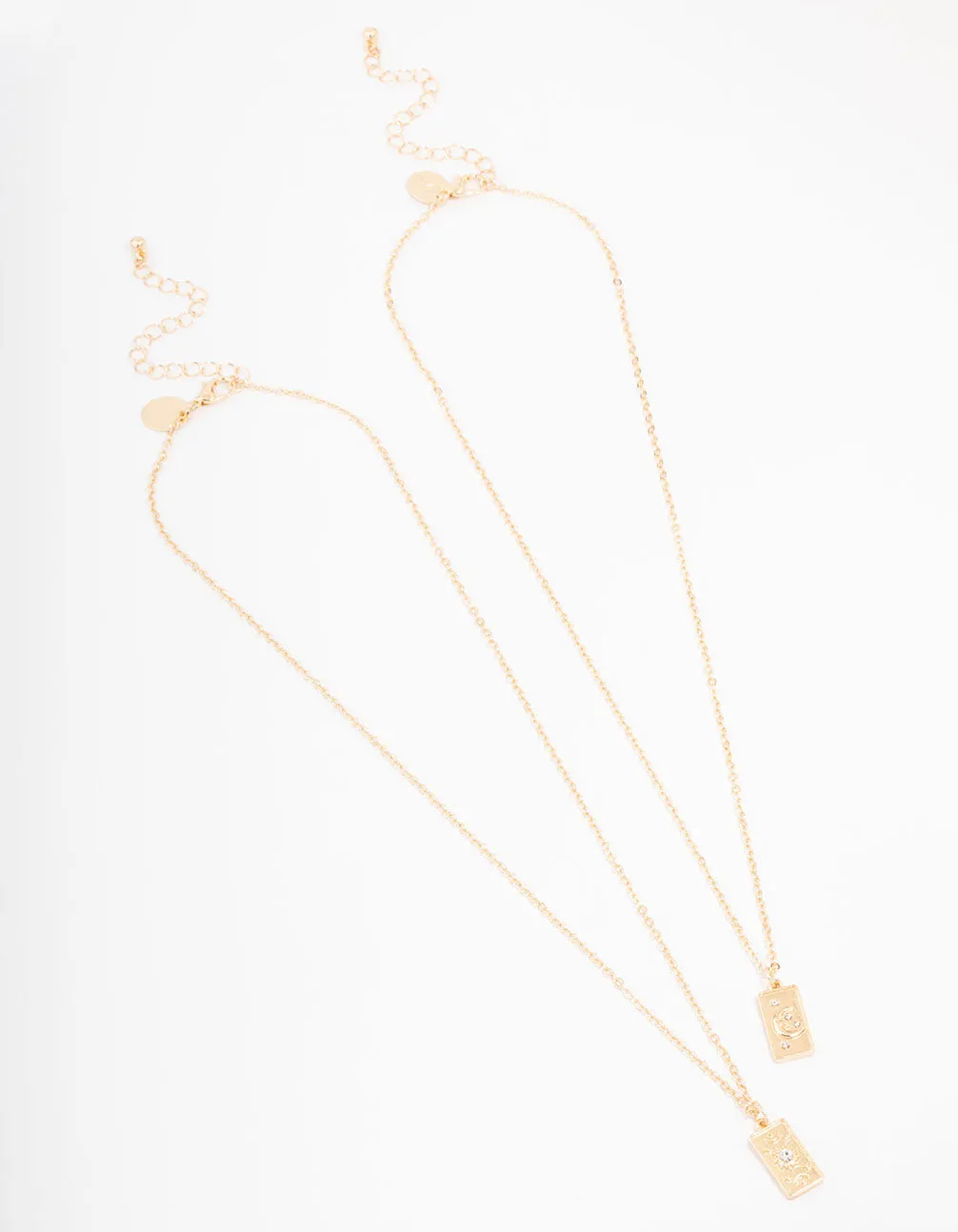 Gold Celestial Tag Pendant Necklace Pack