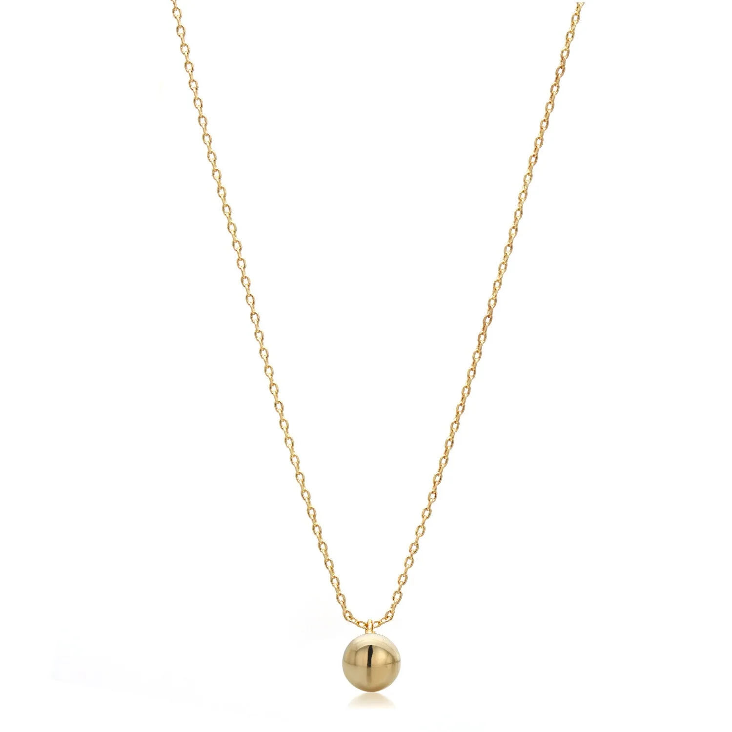 GOLD SMALL ROUND PENDANT SHORT NECKLACE #N3501GLD (TD15)