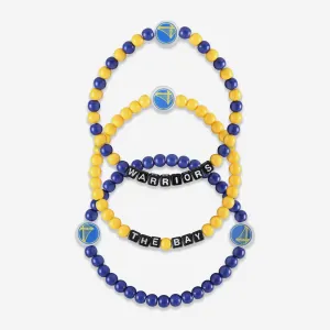 Golden State Warriors 3 Pack Beaded Friendship Bracelet