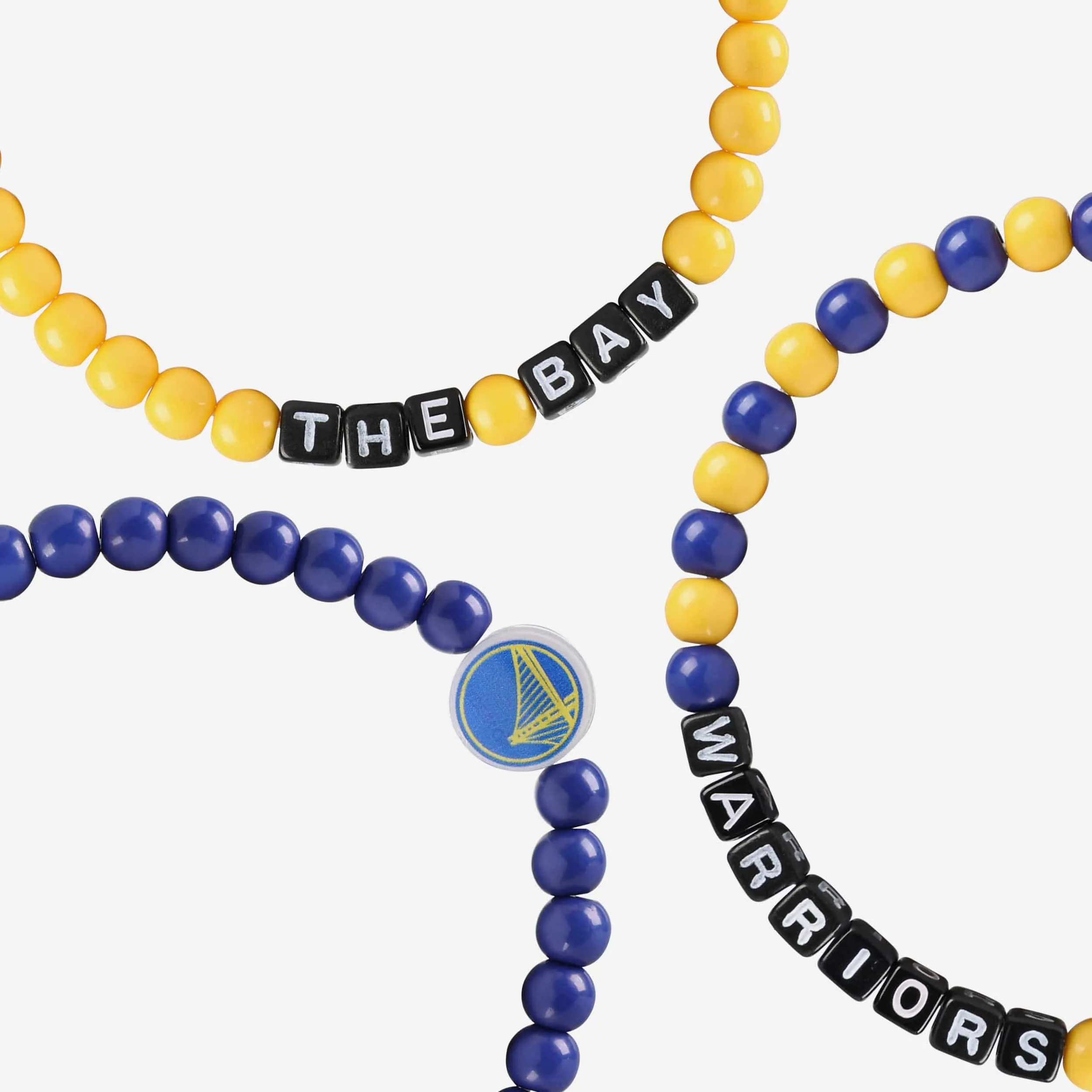Golden State Warriors 3 Pack Beaded Friendship Bracelet