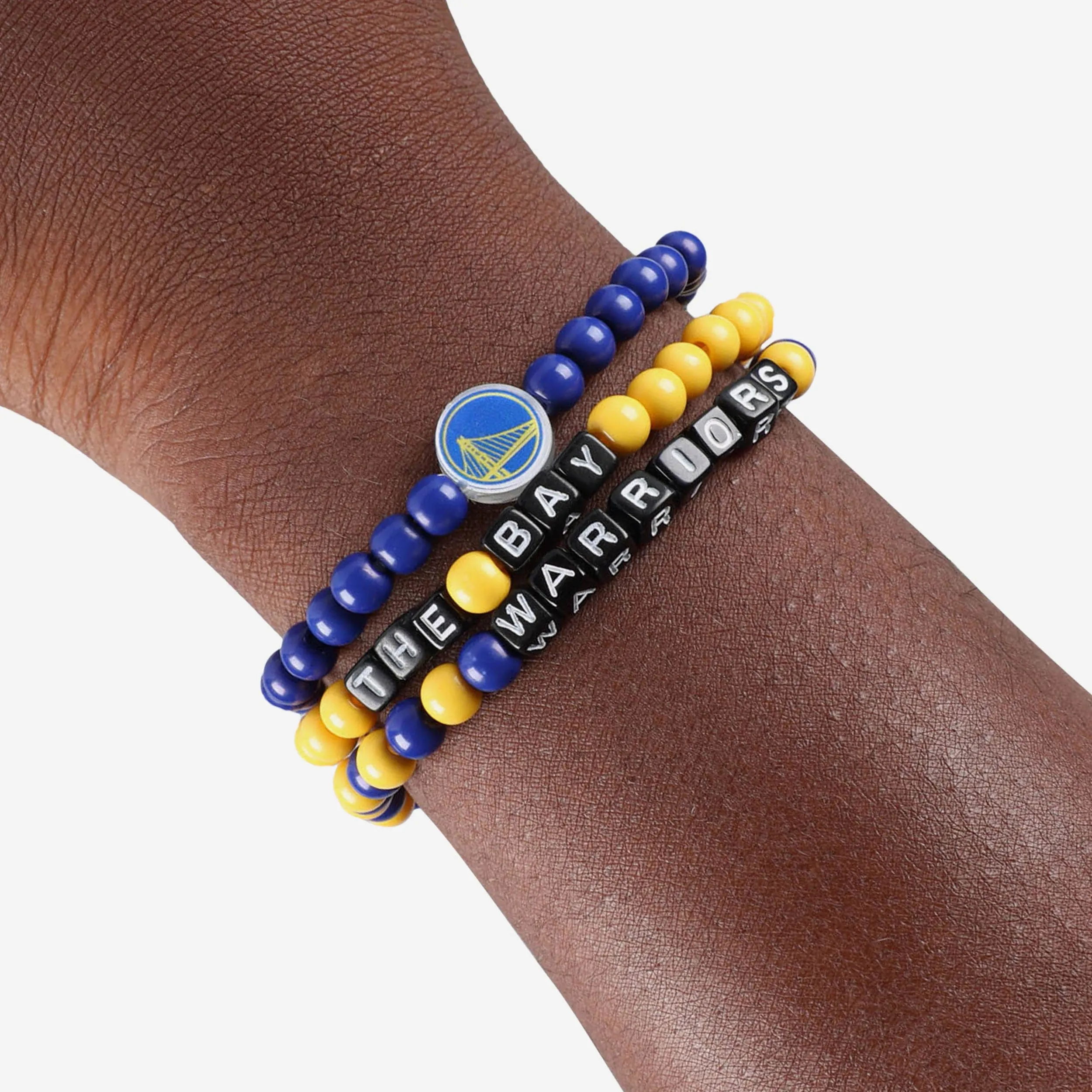 Golden State Warriors 3 Pack Beaded Friendship Bracelet
