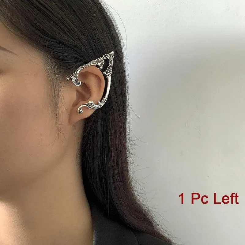 Gothic Fairy Ear Cuff Earring Dark Elf Ear Clip No Piercing Earrings