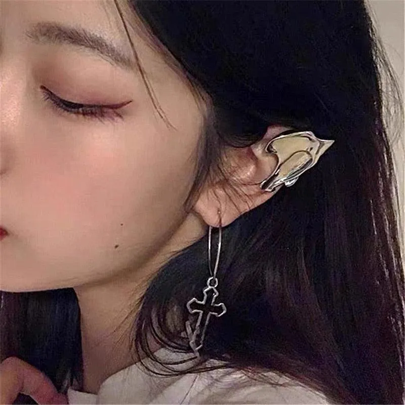 Gothic Fairy Ear Cuff Earring Dark Elf Ear Clip No Piercing Earrings