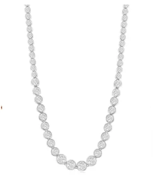 Graduated Round Bezel Necklace