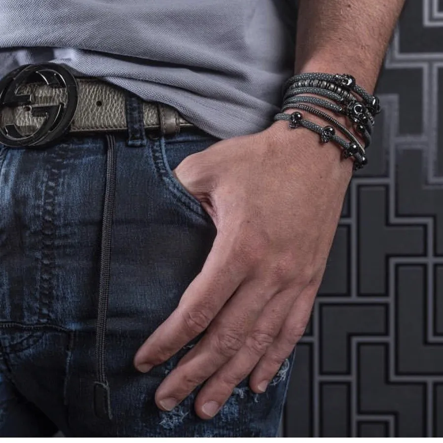 Gray Multi Skull Stingray with Black PVD