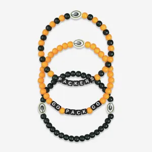 Green Bay Packers 3 Pack Beaded Friendship Bracelet